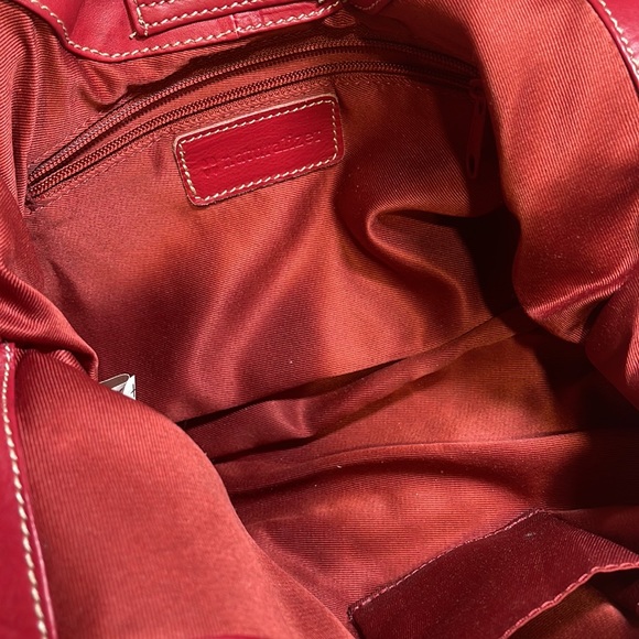 NATURALIZER - Red Leather Shoulder Bag - Picture 3 of 6